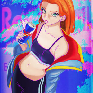 Illustration Numérique Bleu Bull