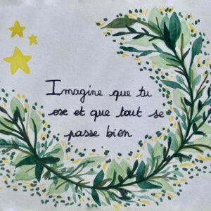 Carte postale Aquarelle Citation