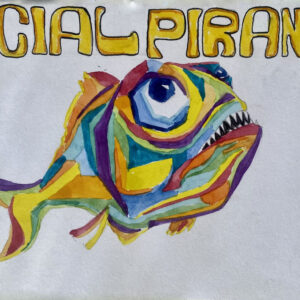 Carte postale Aquarelle Pirana