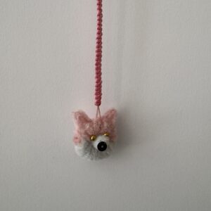 Porte clef Renard rose